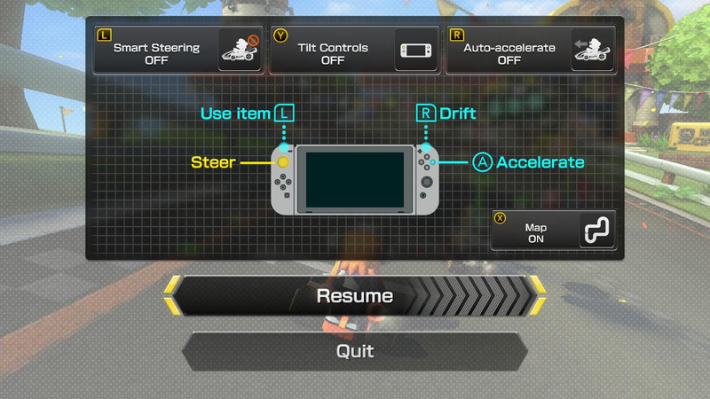 As far as I can tell, the in-race pause menu seems to be the only place to turn the Smart Steering feature off. Update: As pointed out in the comments, you can do it in kart select as well.